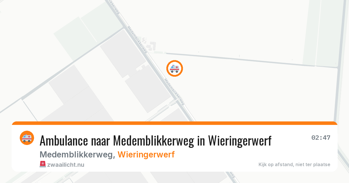 Ambulance naar Medemblikkerweg in Wieringerwerf — 18 mrt 2026