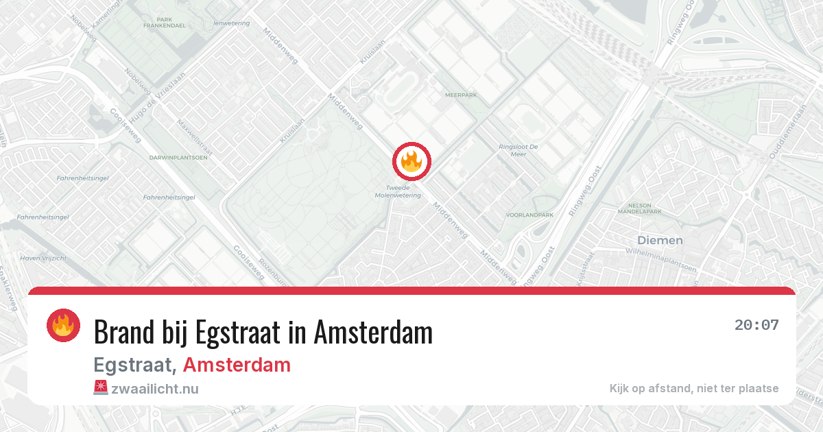 Brand bij Egstraat in Amsterdam — 10 jul 2026