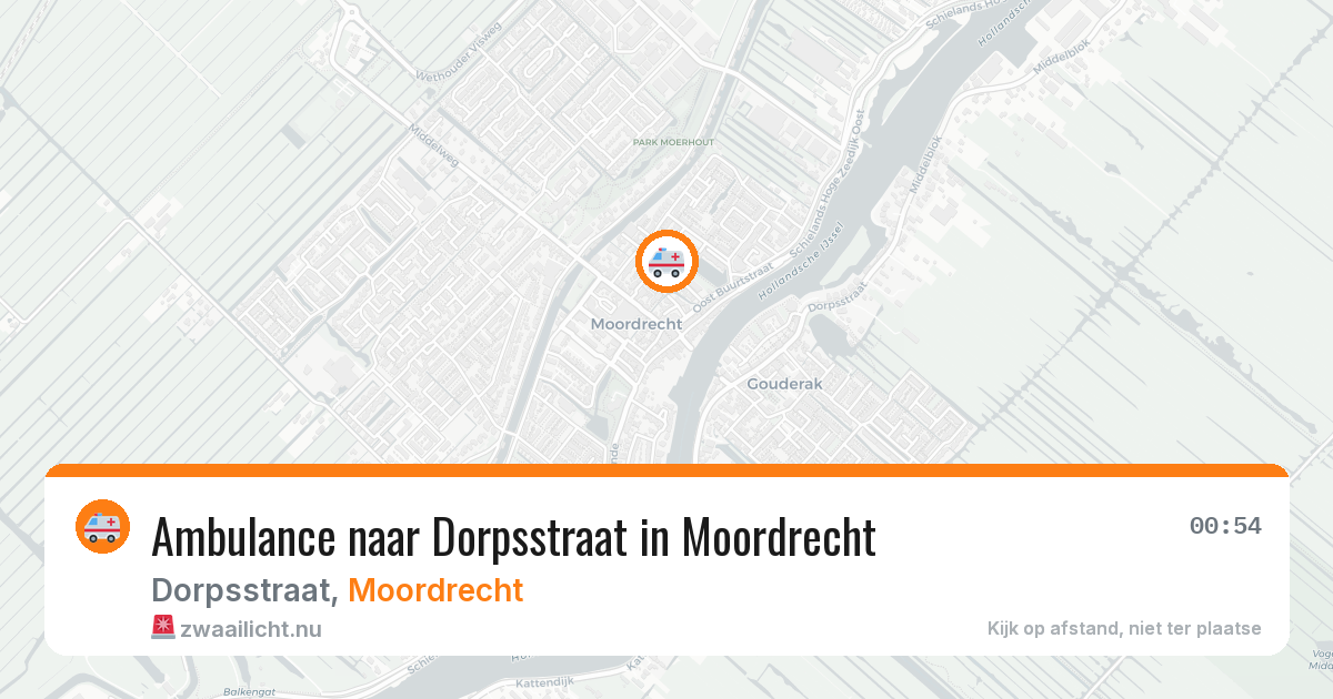 Ambulance naar Dorpsstraat in Moordrecht — 11 apr 2026