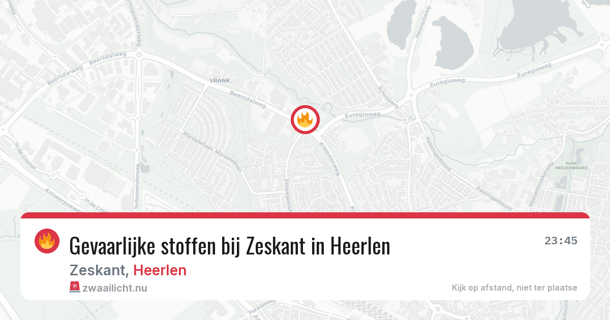 Gevaarlijke stoffen bij Zeskant in Heerlen — 23 mei 2026