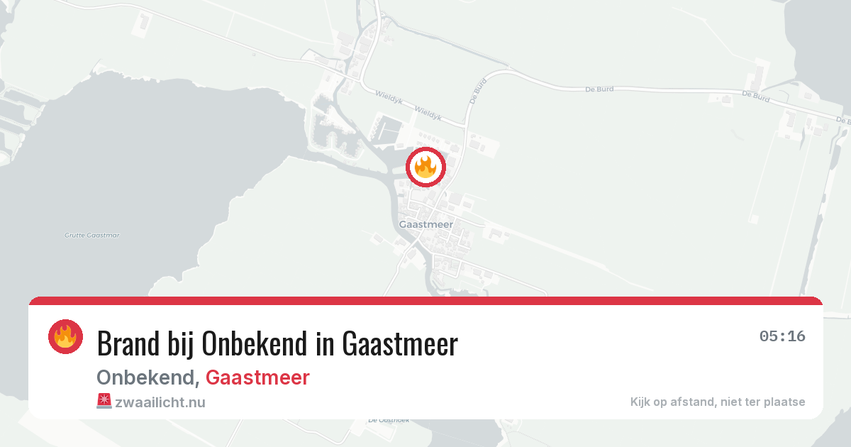 Brand bij Onbekend in Gaastmeer — 24 mei 2026
