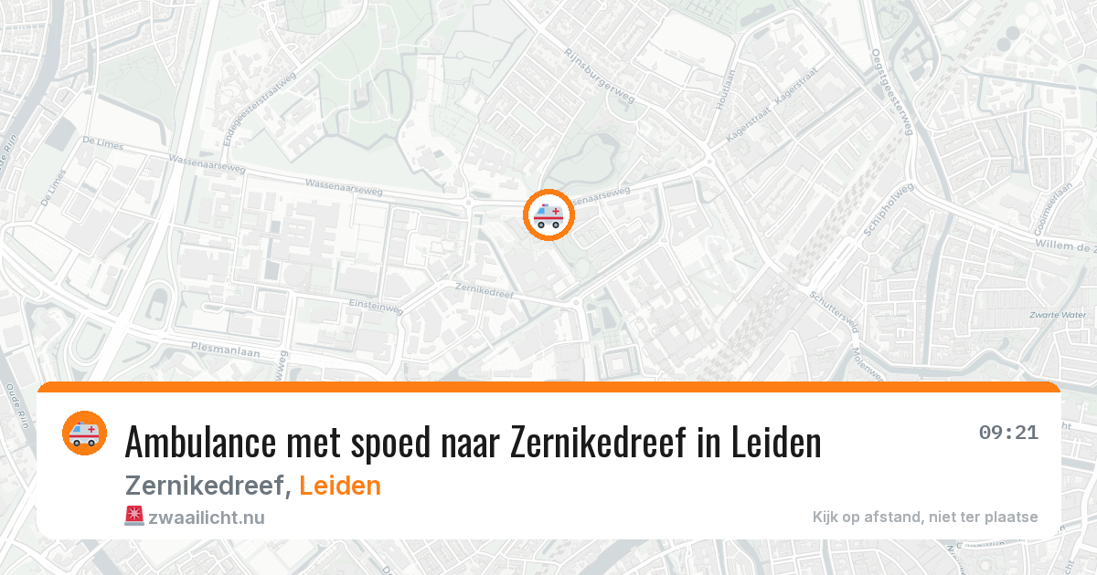 Ambulance met spoed naar Zernikedreef in Leiden — 22 jan 2026