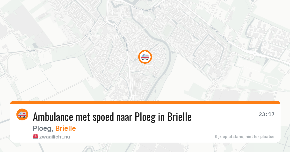 Ambulance met spoed naar Ploeg in Brielle — 18 mei 2026