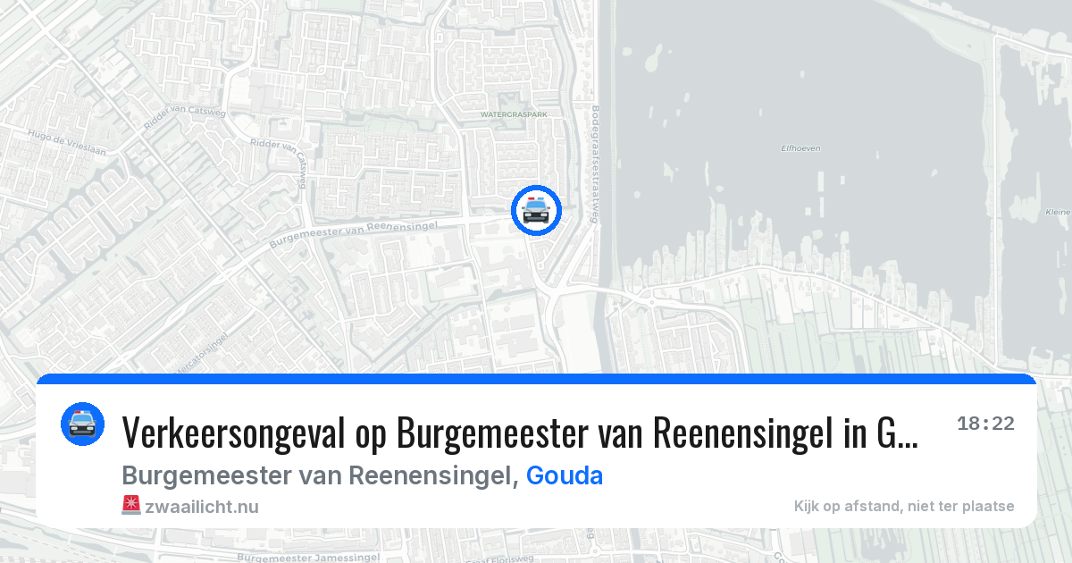 Verkeersongeval op Burgemeester van Reenensingel in Gouda — 23 apr 2026