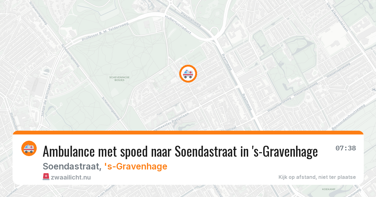 Ambulance met spoed naar Soendastraat in 's-Gravenhage — 23 jul 2026