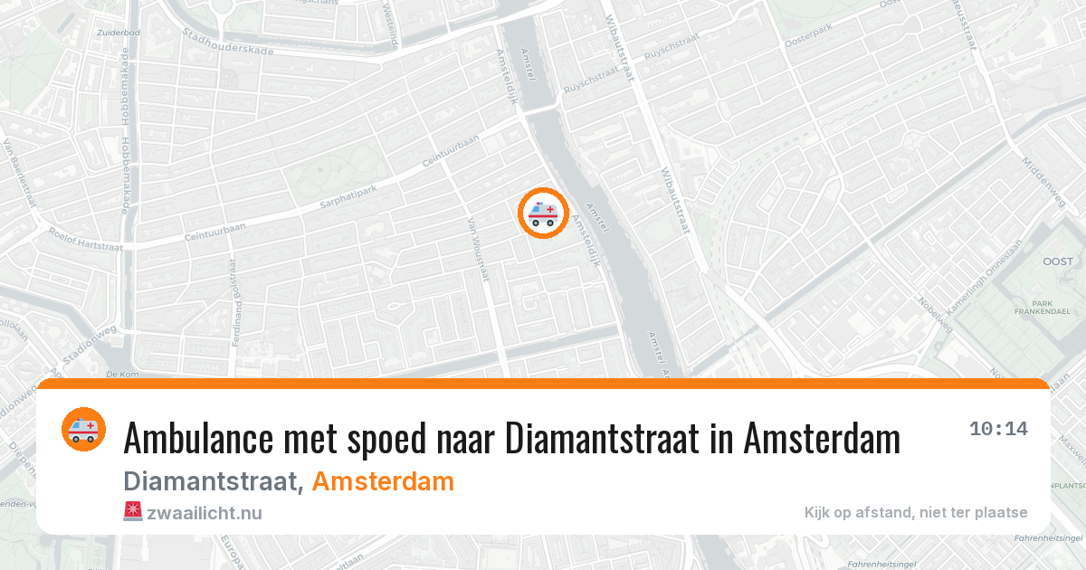 Ambulance met spoed naar Diamantstraat in Amsterdam — 12 jul 2026