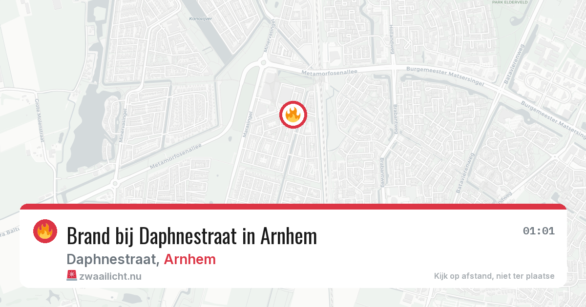 Brand bij Daphnestraat in Arnhem — 1 jun 2026