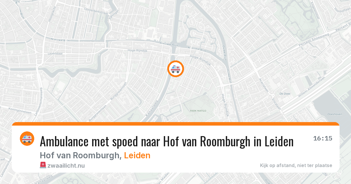 Ambulance met spoed naar Hof van Roomburgh in Leiden — 12 feb 2026