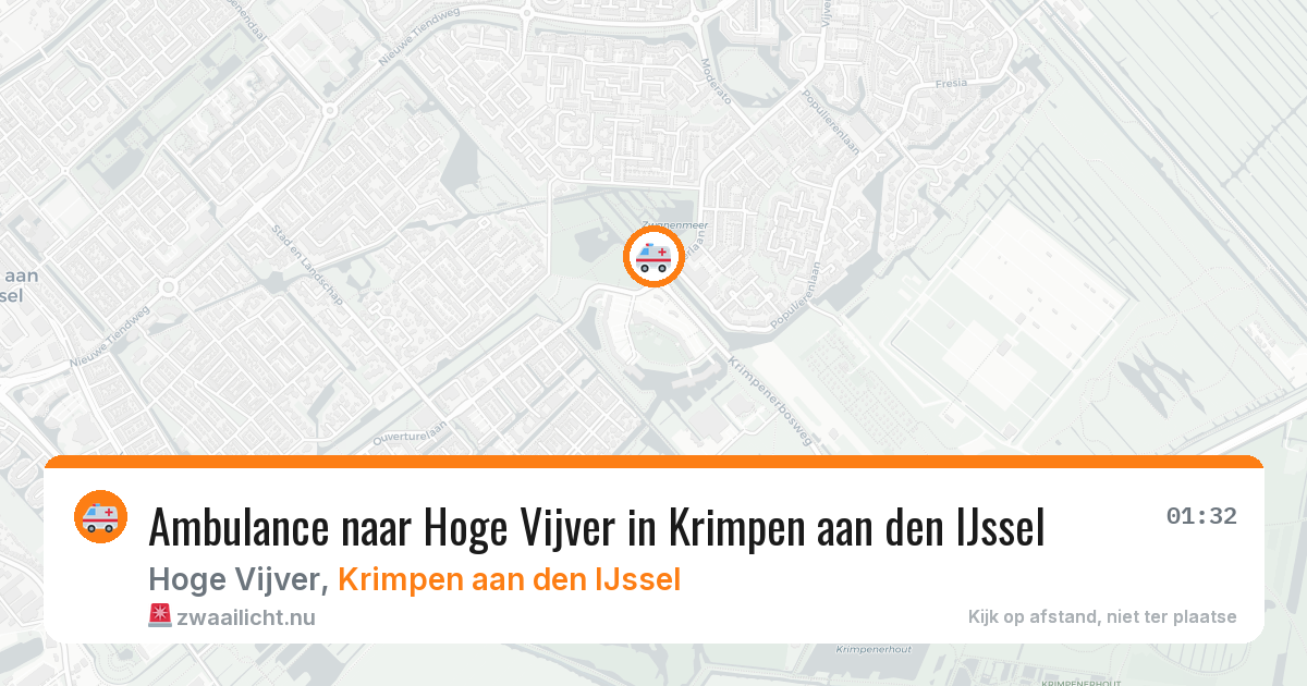 Ambulance naar Hoge Vijver in Krimpen aan den IJssel — 12 jul 2026
