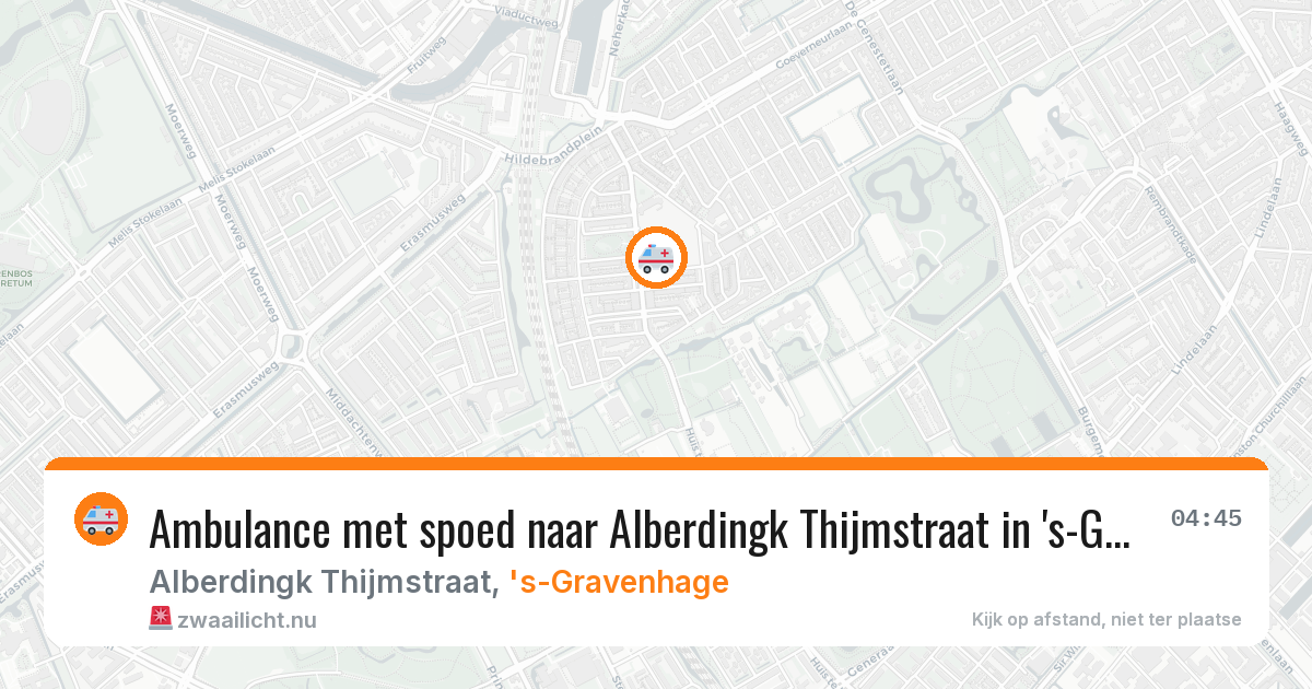 Ambulance met spoed naar Alberdingk Thijmstraat in 's-Gravenhage — 3 jun 2026