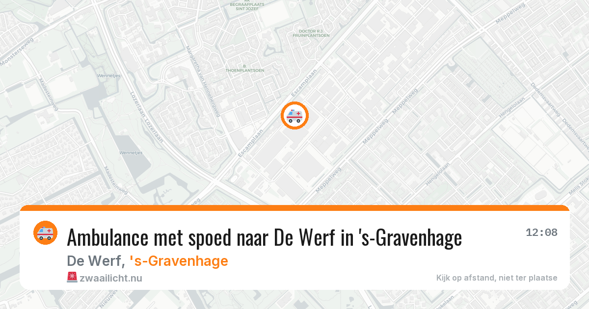 Ambulance met spoed naar De Werf in 's-Gravenhage — 3 jun 2026