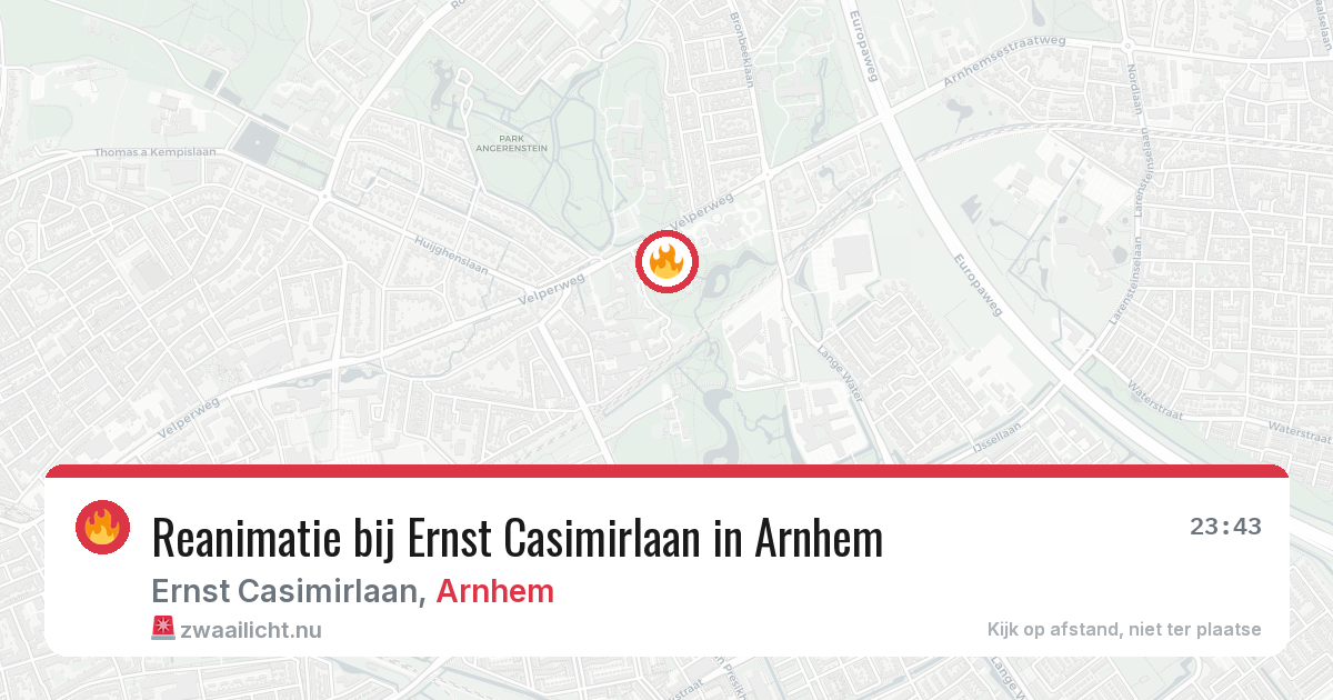 Reanimatie bij Ernst Casimirlaan in Arnhem — 19 mei 2026
