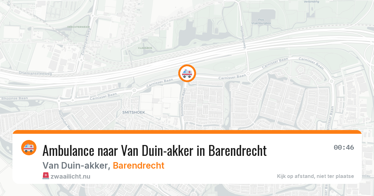 Ambulance naar Van Duin-akker in Barendrecht — 17 jul 2026