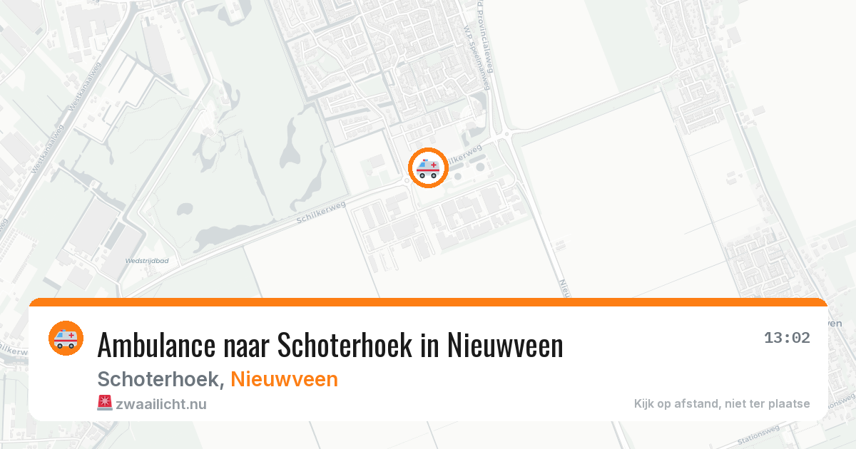 Ambulance naar Schoterhoek in Nieuwveen — 4 jun 2026