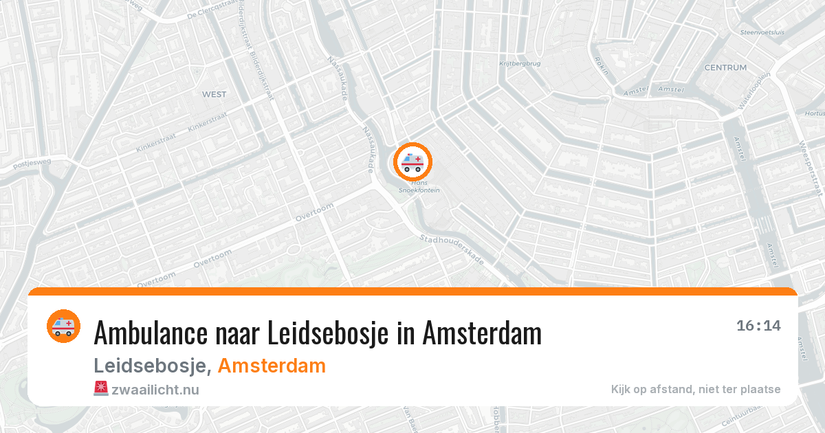Ambulance naar Leidsebosje in Amsterdam — 26 mei 2026
