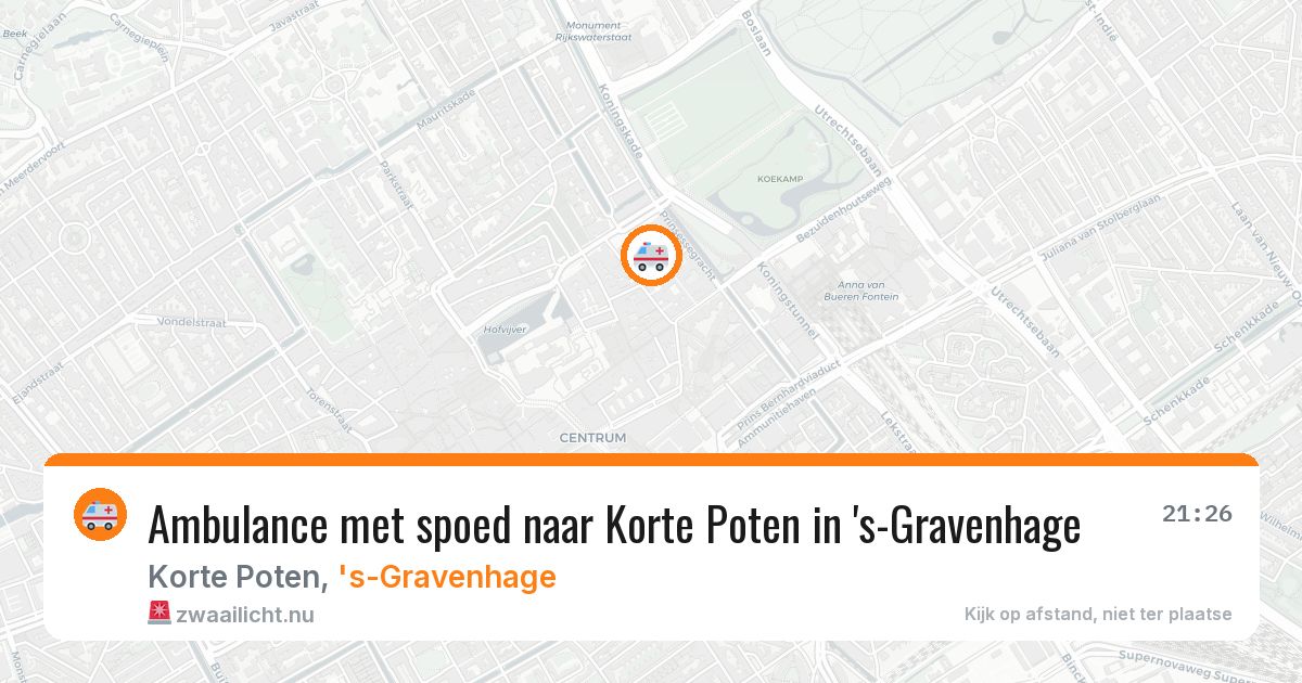Ambulance met spoed naar Korte Poten in 's-Gravenhage — 3 apr 2026