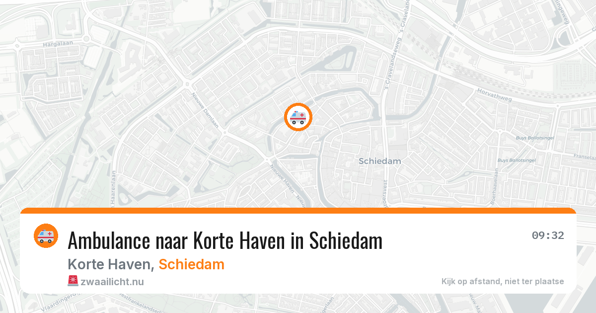 Ambulance naar Korte Haven in Schiedam — 18 jul 2026