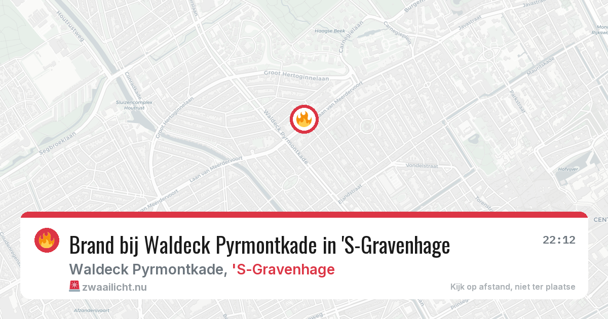 Brand bij Waldeck Pyrmontkade in 'S-Gravenhage — 11 mei 2026