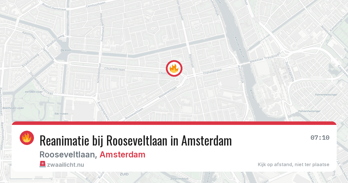 Reanimatie bij Rooseveltlaan in Amsterdam — 25 mei 2026