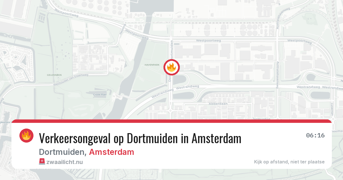 Verkeersongeval op Dortmuiden in Amsterdam — 22 jul 2026