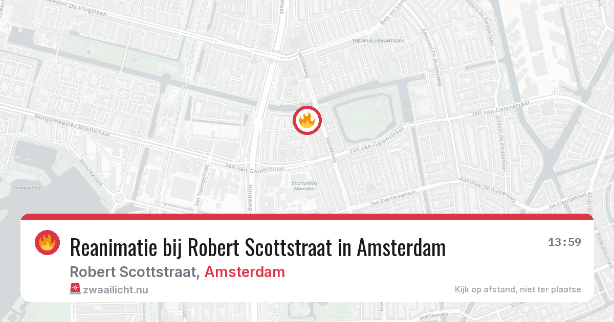 Reanimatie bij Robert Scottstraat in Amsterdam — 1 apr 2026