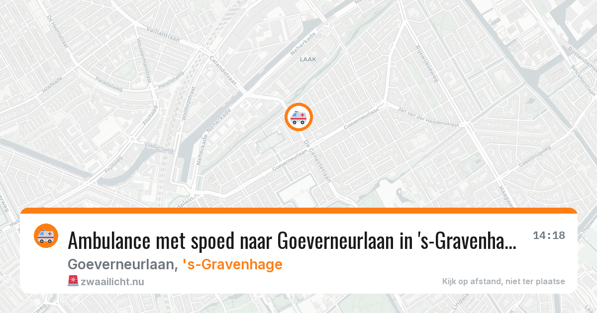 Ambulance met spoed naar Goeverneurlaan in 's-Gravenhage — 23 mrt 2026