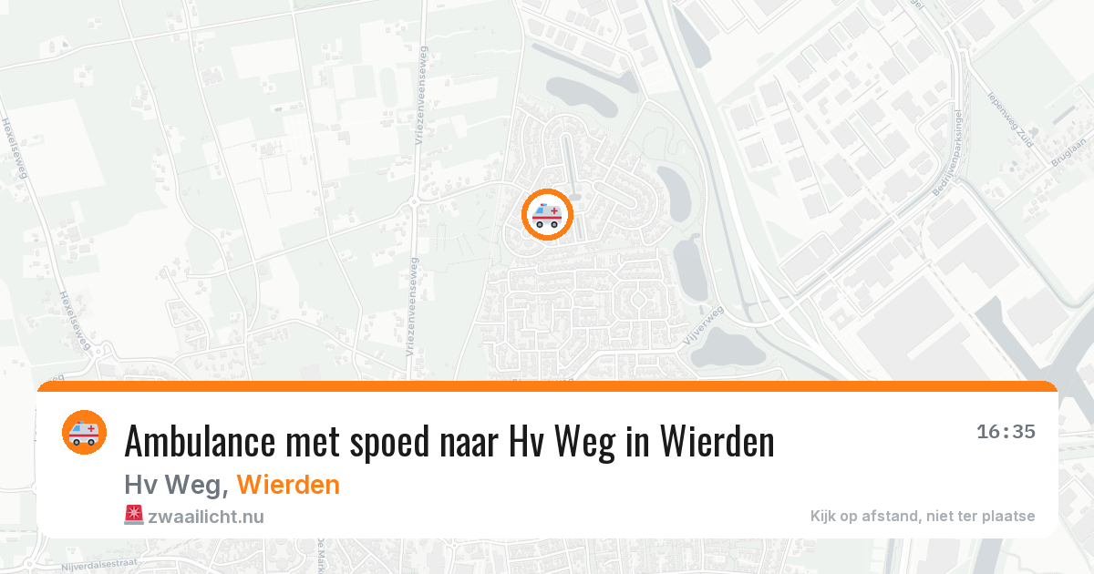 Ambulance met spoed naar Hv Weg in Wierden — 25 apr 2026
