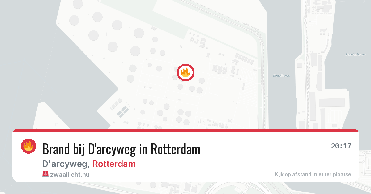 Brand bij D'arcyweg in Rotterdam — 28 mei 2026