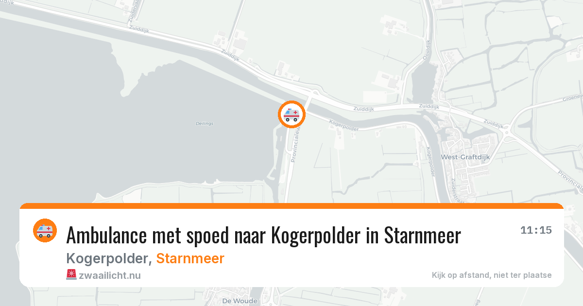Ambulance met spoed naar Kogerpolder in Starnmeer — 23 jul 2026