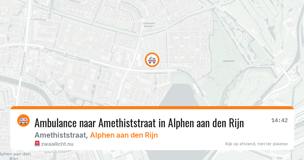 Ambulance naar Amethiststraat in Alphen aan den Rijn — 21 jul 2026