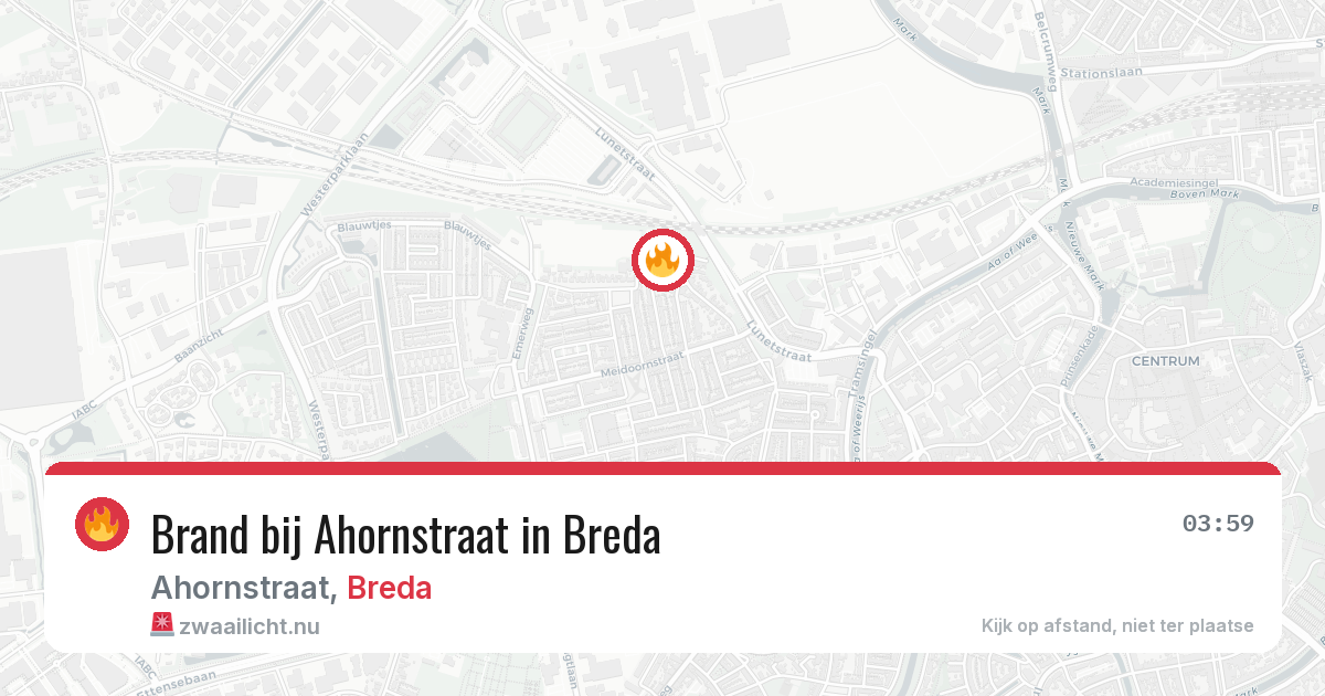 Brand bij Ahornstraat in Breda — 22 mrt 2026