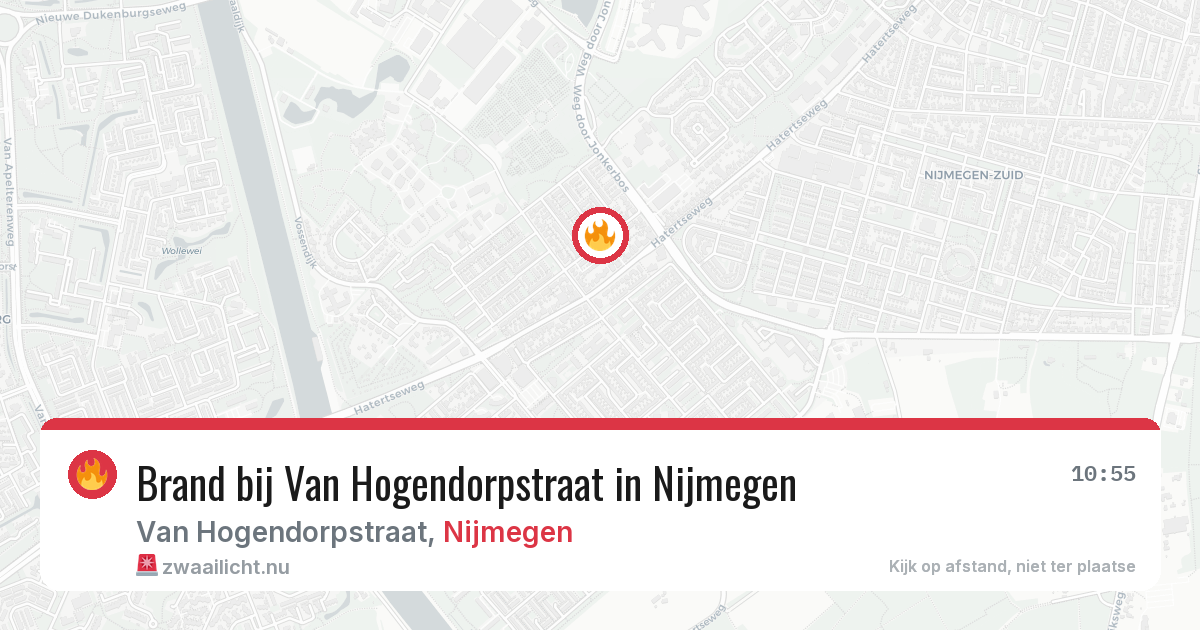 Brand bij Van Hogendorpstraat in Nijmegen — 3 jun 2026