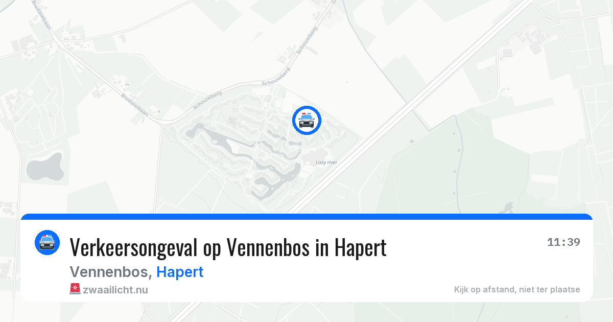Verkeersongeval op Vennenbos in Hapert — 12 jul 2026