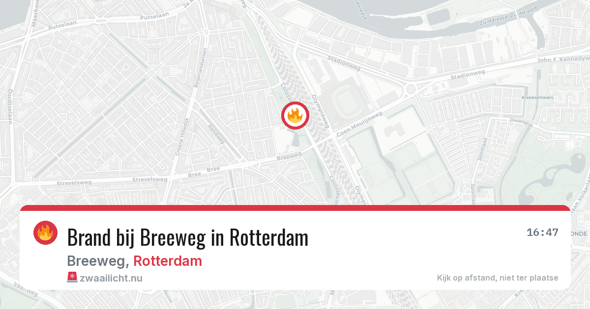 Brand bij Breeweg in Rotterdam — 11 jul 2026