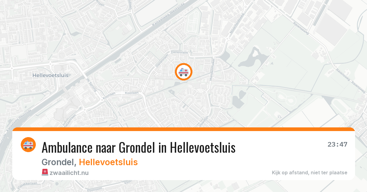 Ambulance naar Grondel in Hellevoetsluis — 1 jun 2026