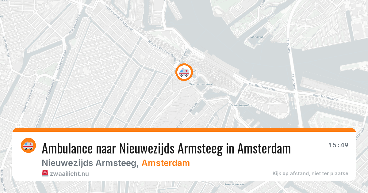 Ambulance naar Nieuwezijds Armsteeg in Amsterdam — 15 mei 2026