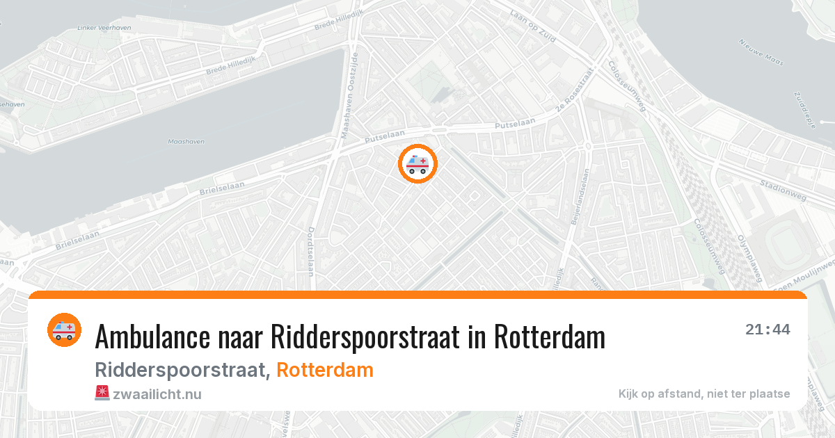 Ambulance naar Ridderspoorstraat in Rotterdam — 16 jul 2026