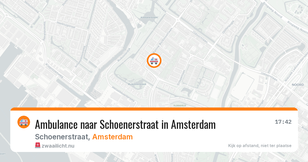 Ambulance naar Schoenerstraat in Amsterdam — 19 jul 2026