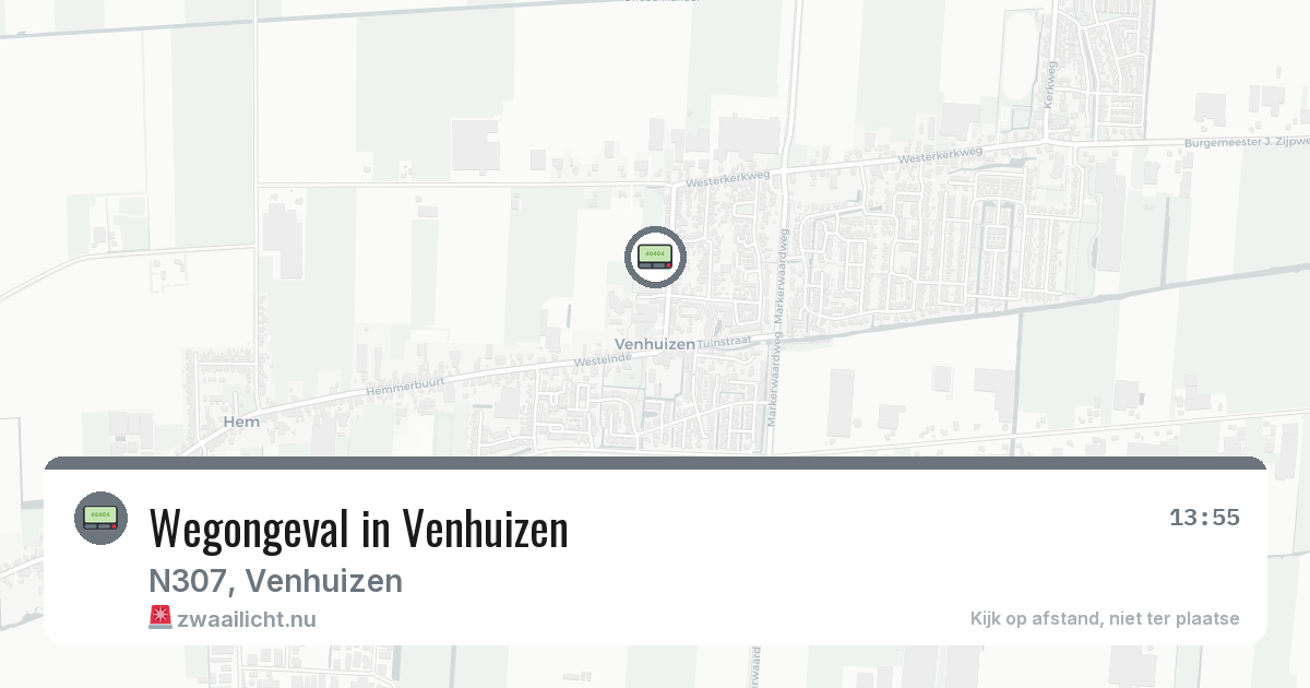 Wegongeval in Venhuizen — 7 mrt 2026