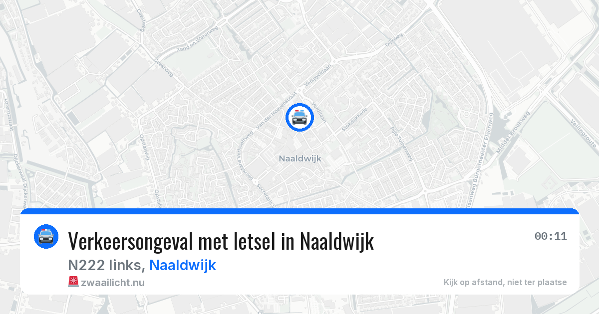 Verkeersongeval met letsel in Naaldwijk — 18 apr 2026