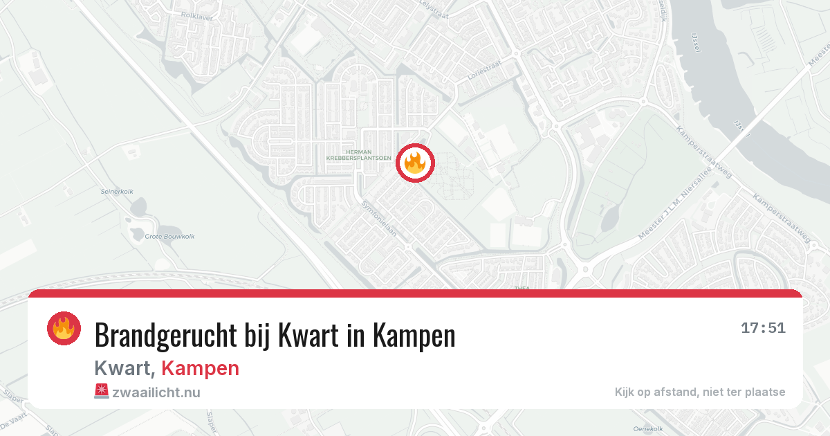 Brandgerucht bij Kwart in Kampen — 29 mei 2026