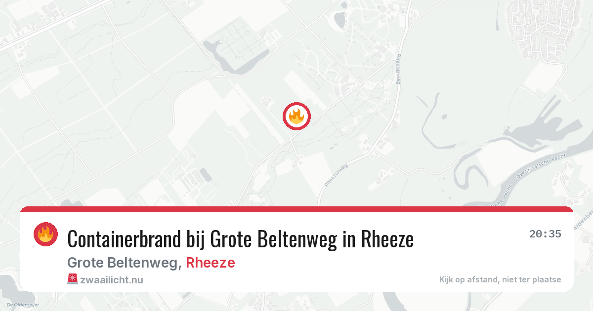 Containerbrand bij Grote Beltenweg in Rheeze — 25 mei 2026