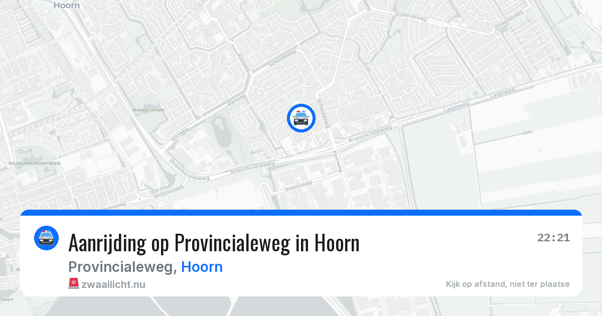 Aanrijding op Provincialeweg in Hoorn — 21 jul 2026