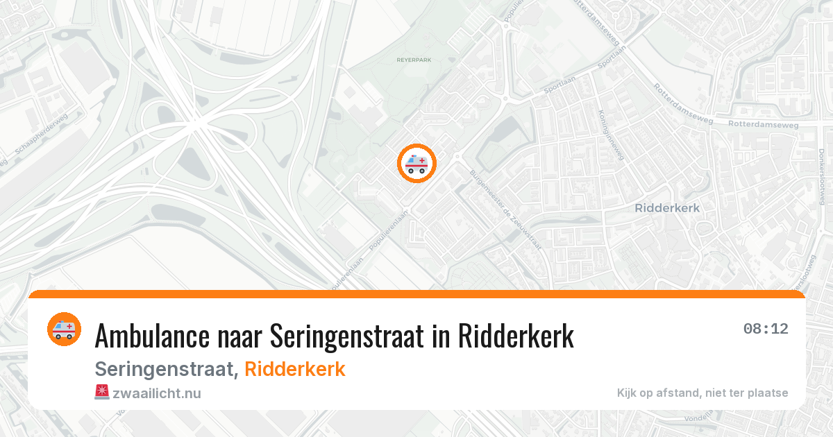Ambulance naar Seringenstraat in Ridderkerk — 22 apr 2026