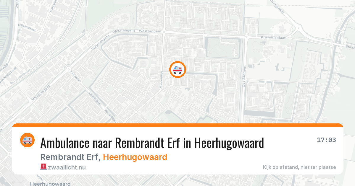 Ambulance naar Rembrandt Erf in Heerhugowaard — 19 jan 2026