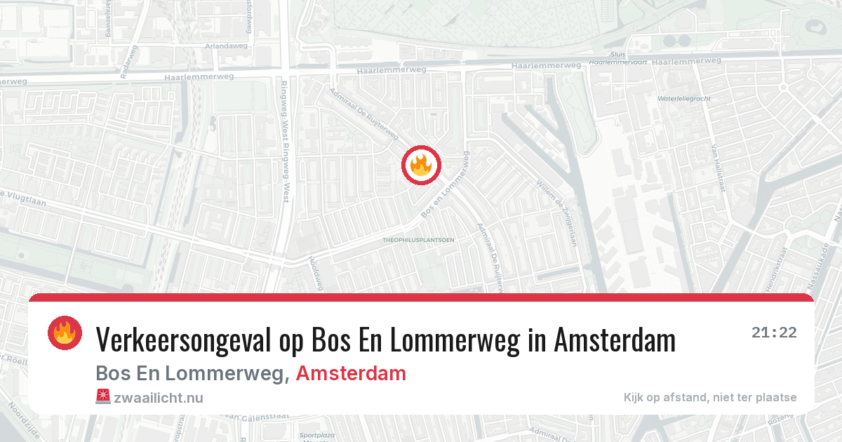 Verkeersongeval op Bos En Lommerweg in Amsterdam — 25 jul 2026