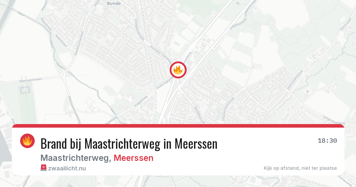 Brand bij Maastrichterweg in Meerssen — 14 jul 2026