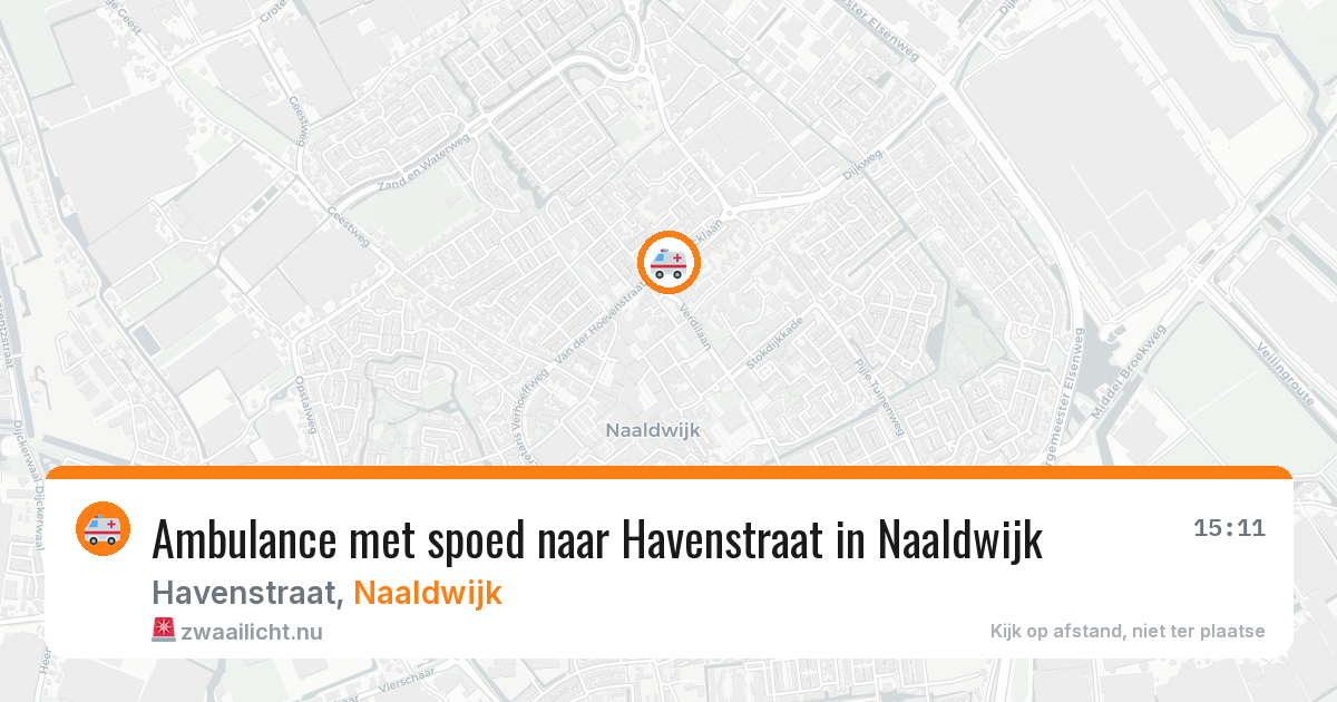 Ambulance met spoed naar Havenstraat in Naaldwijk — 17 jul 2026