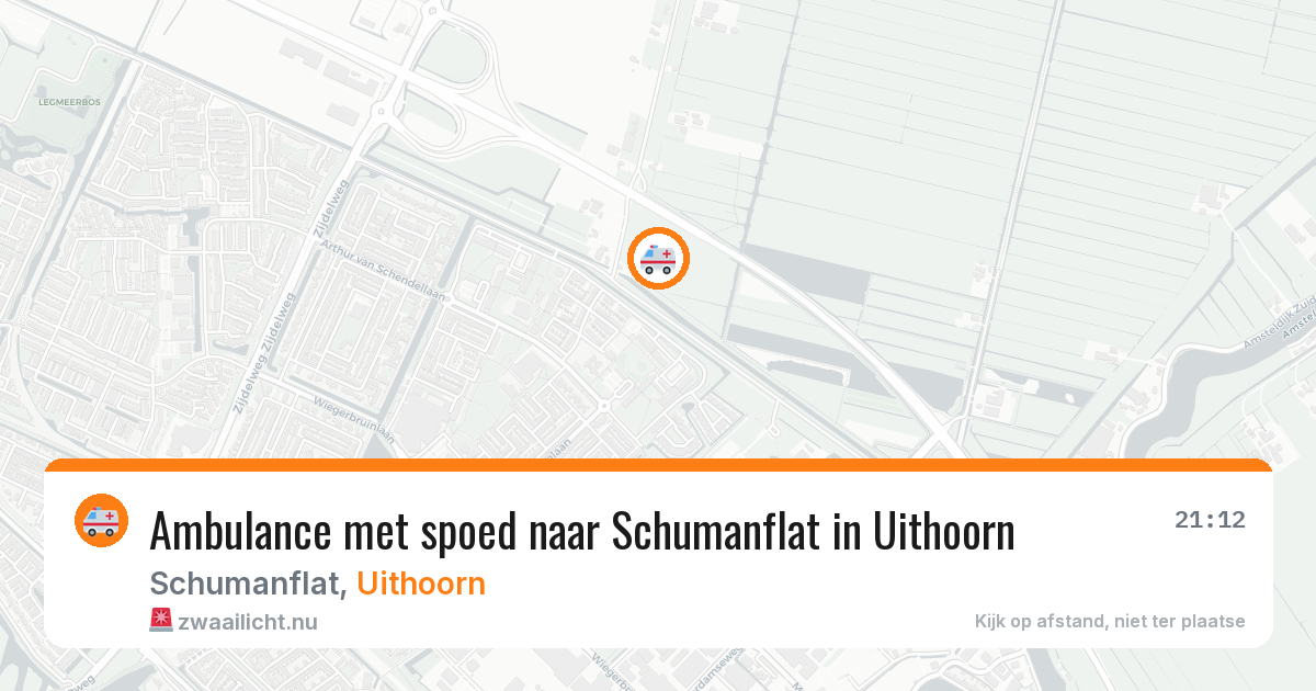 Ambulance met spoed naar Schumanflat in Uithoorn — 20 mei 2026
