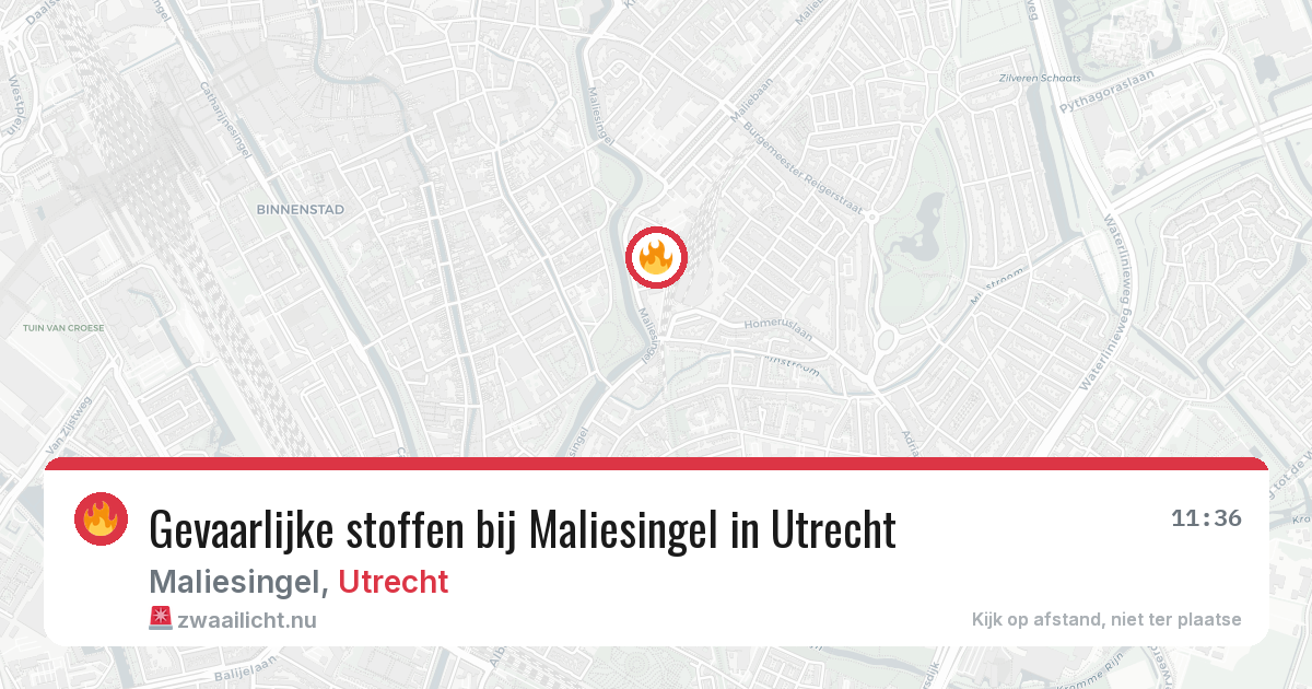 Gevaarlijke stoffen bij Maliesingel in Utrecht — 20 mei 2026